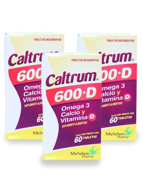 MICHELSON PHARMA Caltrum 600 D Michelson Pharma con vitamina D3 y omega 3