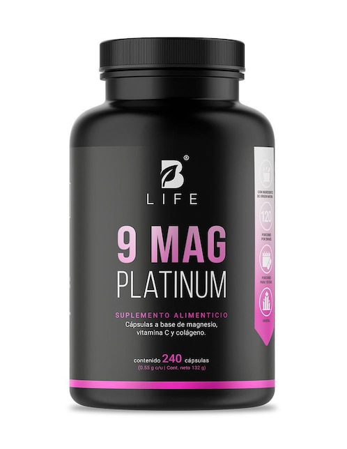 9 Mag Platinum con magnesio de 240 cápsulas