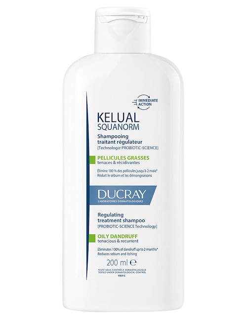 Shampoo dermatológico caspa grasa Kelual Squanorm 200 ml 1