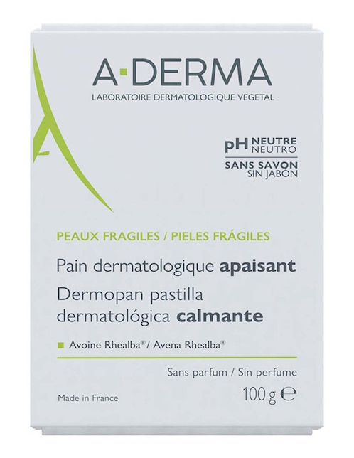 ADERMA Jabón Dermopan barra dermatológica Aderma para calmar la piel