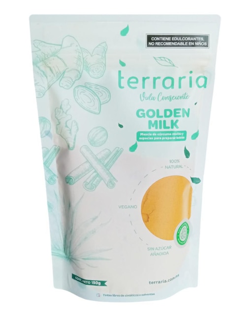 Golden milk Terraria con cúrcuma sabor cúrcuma y jengibre de 150 g