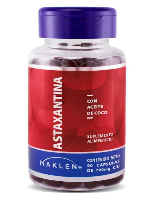 MAKLEN Astaxantina + Aceite de Coco MAKLEN Maklen de 90 cápsulas