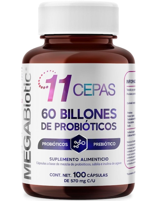 Suplemento alimenticio Megabiotic con probióticos