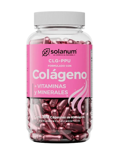 Colágeno + Vitaminas y Minerales Solanum de 180 cápsulas