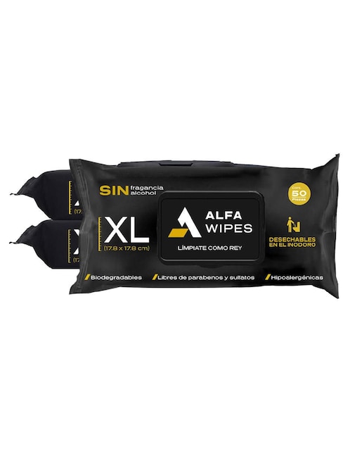 Set de toallas húmedas Alfa Wipes 3 piezas