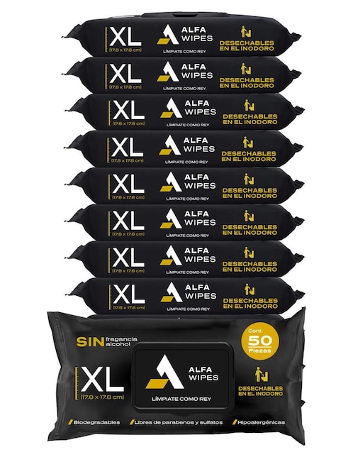 Set de toallas húmedas Alfa Wipes 12 piezas