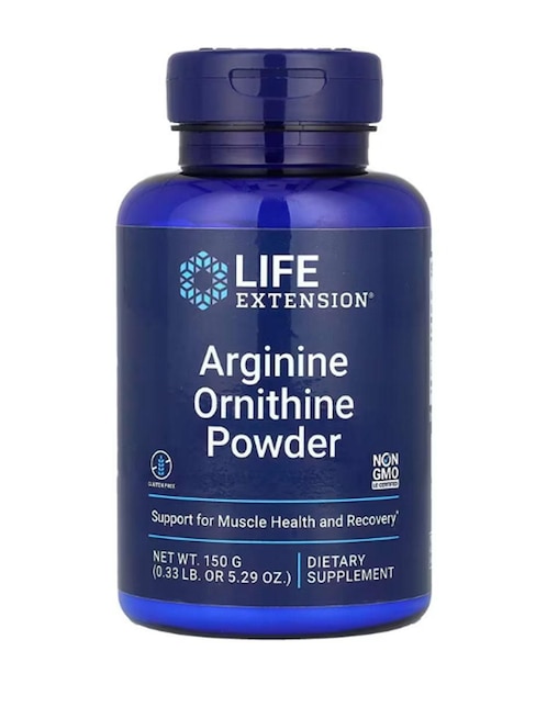 Arginina en polvo Life Extension con vitaminas y minerales de 150 g