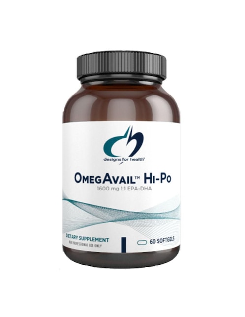 omegavail Designs For Health con omega 3 de 60 cápsulas