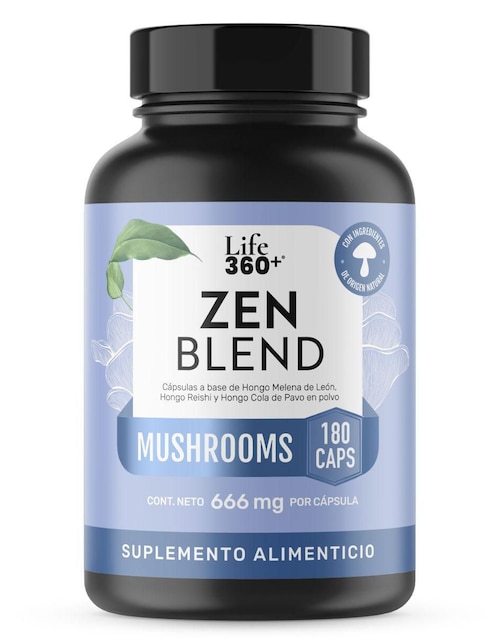 Zen Blend Mushrooms Life360+ con melena de león, reishi y cola de pavo