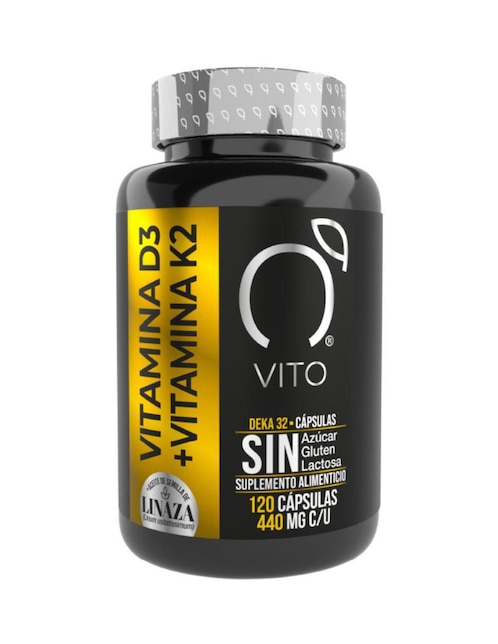 DEKA 32 Vito - Vitaminas Totales con Vitamina D3 + K2, con Aceite de semilla de linaza