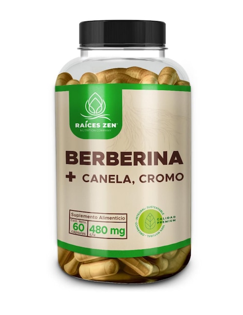 Berberina+ Canela y Cromo Raíces Zen de 60 cápsulas