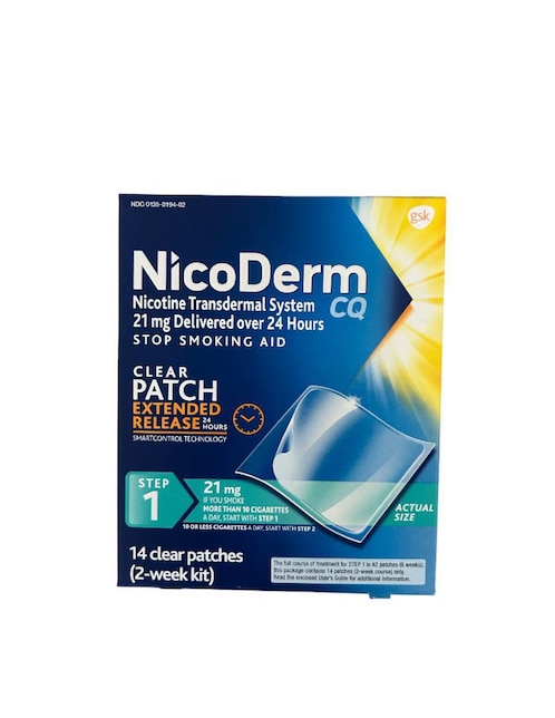 NICODERM Parches de nicotina 14 piezas etapa 1