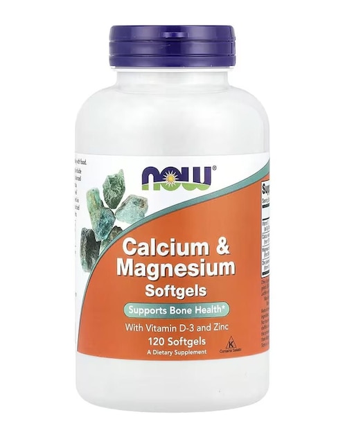 Calcio y Magnesio Now con vitamina d3 de 120 cápsulas