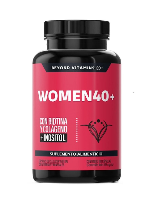 Women 40+ Biotina Colageno Inositol Beyond Vitamins de 180 cápsulas