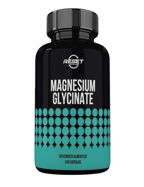 Reset Nutrition Magnesio Glicinato 400 mg – Sueño Profundo, Relajación y Alivio de Calambres Musculares Reset Nutrition con glicinato de magnesio