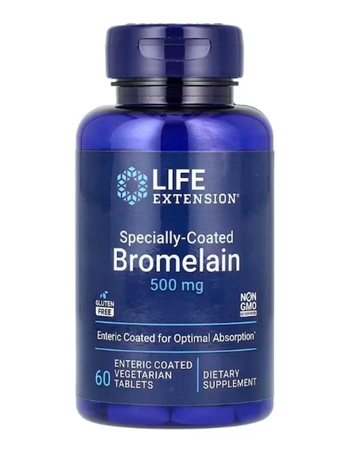 Bromelain Life Extension con vitaminas y minerales de 60 tabletas