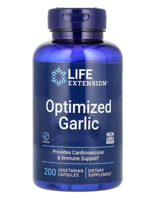 Garlic Optimizado Life Extension con vitaminas y minerales de 200 cápsulas