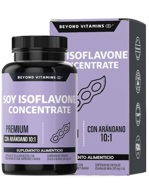 Soy Isoflavone Concentrate Isoflavonas Arándano Aguaje Beyond Vitamins de 60 cápsulas