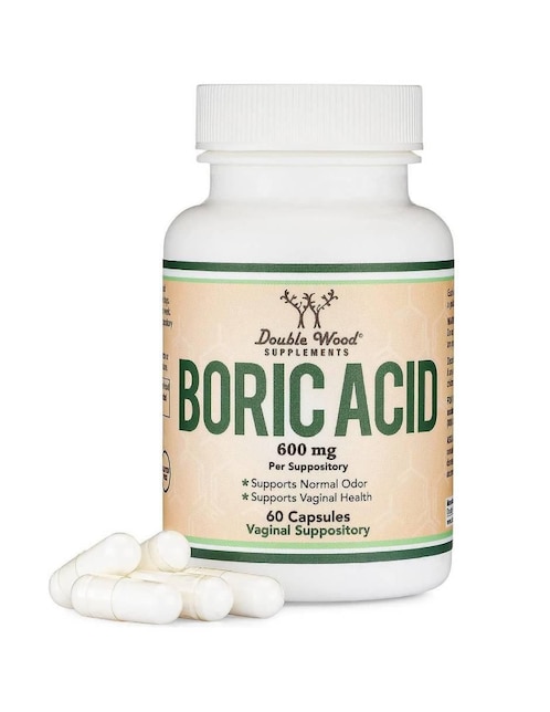 DOUBLE WOOD Ácido bórico supositorios equilibrio del PH vaginal Double Wood 600 mg
