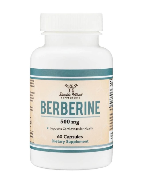 DOUBLE WOOD Berberina apoyo para glucosa en sangre, aftas y salud metabólica Double Wood 60 cápsulas