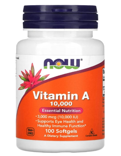 Vitamina A Now Foods de 100 cápsulas