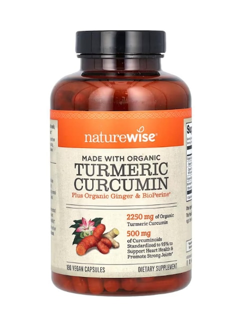 Turmeric Nature Wise con cúrcuma de 180 cápsulas
