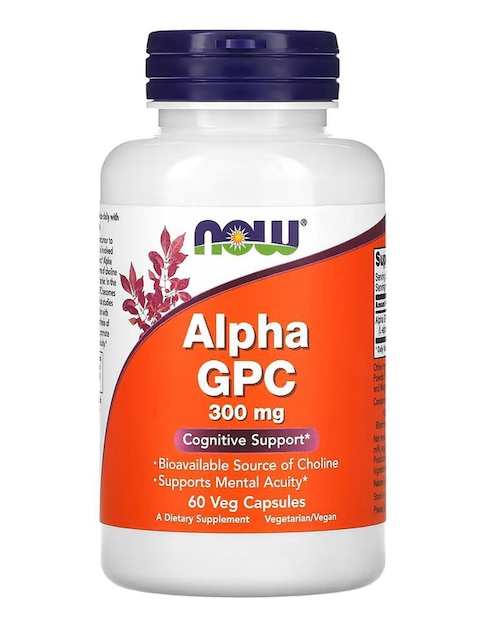 Alfa-GPC, 300 mg Now con alfa-gpc de 60 cápsulas