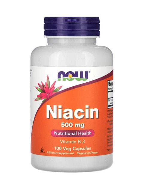 Niacina Now Foods con vitamina b3 de 100 cápsulas