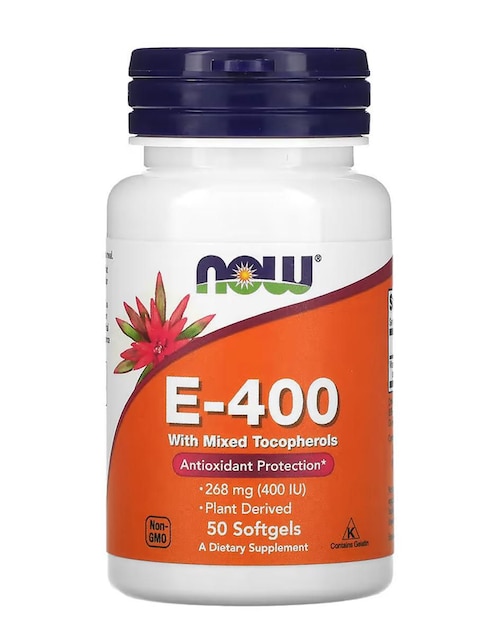 E-400, 268 mg (400 UI) Now con vitamina e de 50 cápsulas