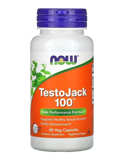 TestoJack 100, vegetales Now con tribulus terrestris fruit de 60 cápsulas