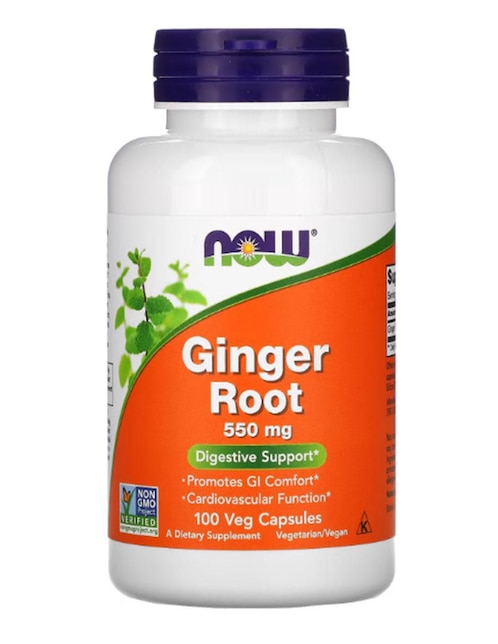 Raíz de jengibre, 550 mg, vegetales Now Foods con jengibre de 100 cápsulas