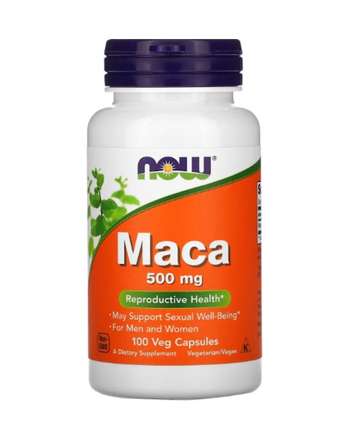Maca, 500 mg, vegetales con maca de 100 cápsulas