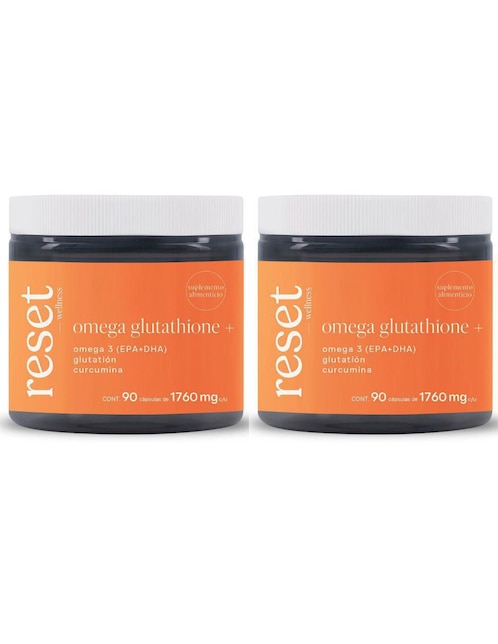 Kit de suplementos alimenticios de Omega Glutathione Reset Wellness