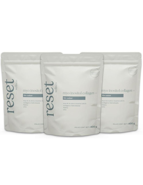 Kit de suplementos alimenticios De Myo Inositol Collagen Reset Wellness
