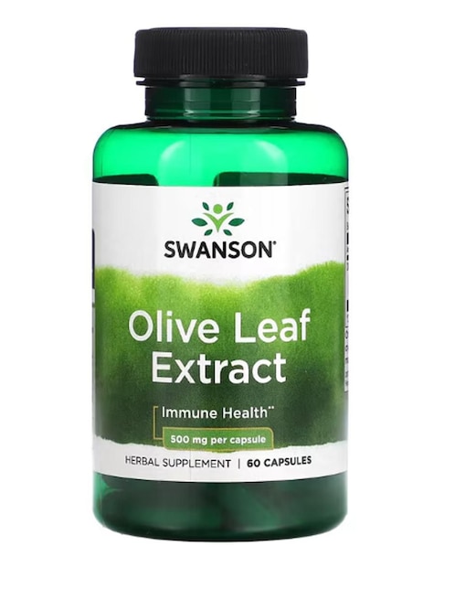Extracto de hoja de olivo Swanson con vitaminas y minerales de 60 cápsulas