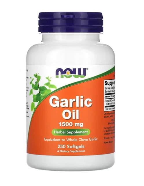 Suplemento aceite de ajo Now con vitaminas y minerales de 250 cápsulas