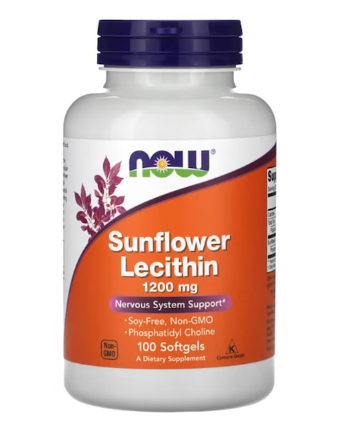 Lecitina de girasol Now de 100 cápsulas
