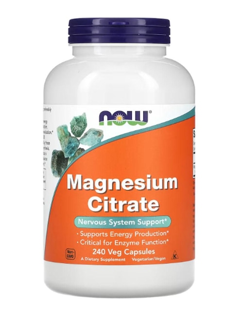 Citrato de magnesio Now Foods con magnesio de 240 cápsulas