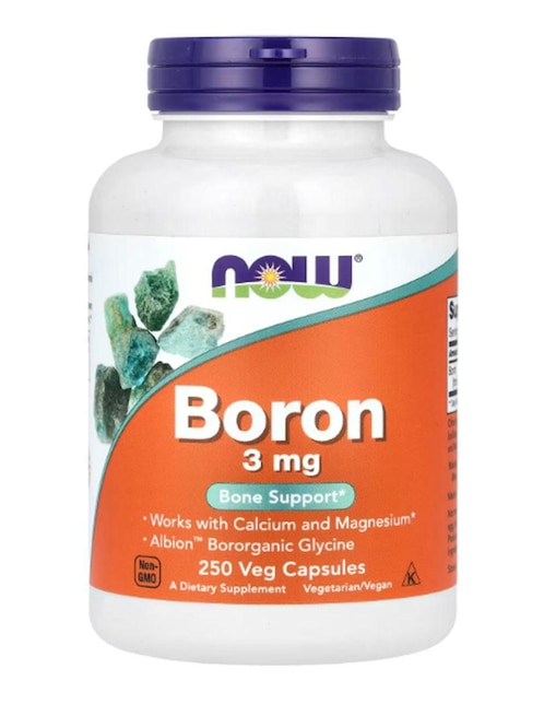 Boro con vitaminas y minerales de 250 cápsulas