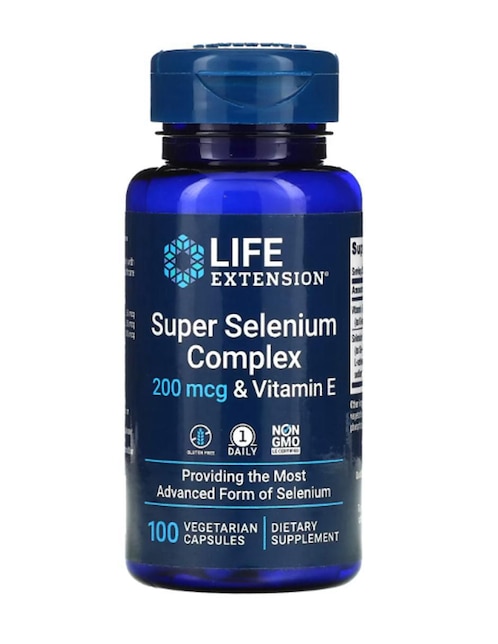 Super Complejo de Selenio y Vitamina E Life Extension con selenio de 100 cápsulas