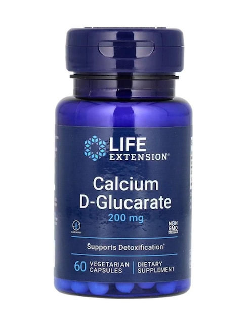 D-glucarato de calcio Life Extension con calcio de 60 cápsulas