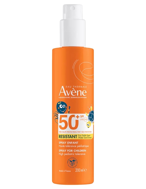 Protector solar FPS 50+ Spray Niños Corporal Resistente Avène 200 ml
