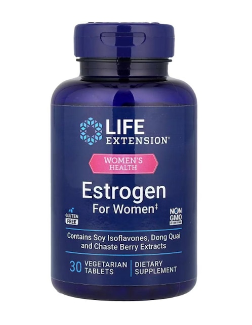 Estrógeno para Mujeres Life Extension con calcio de 30 tabletas