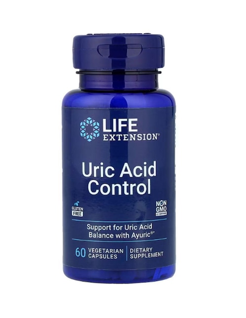 Control del Ácido Úrico Life Extension con vitaminas, aminoácidos azufrados y minerales de 60 cápsulas