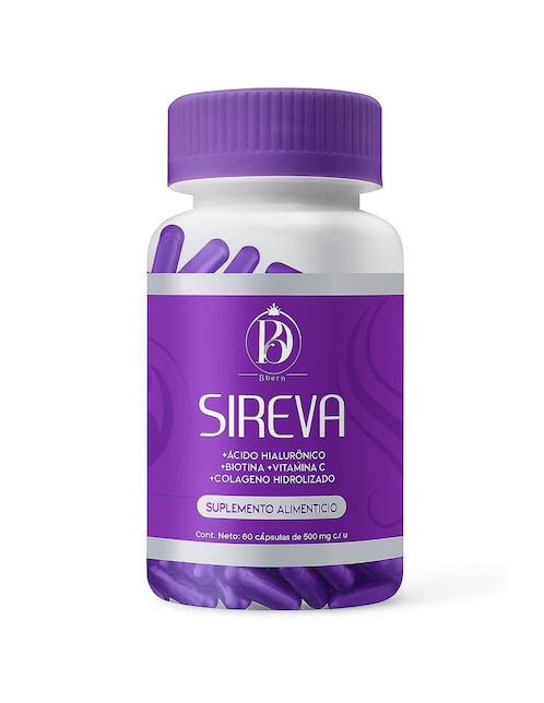 Sireva Medizin con biotina, colágeno hidrolizado, vitamina C de 60 cápsulas