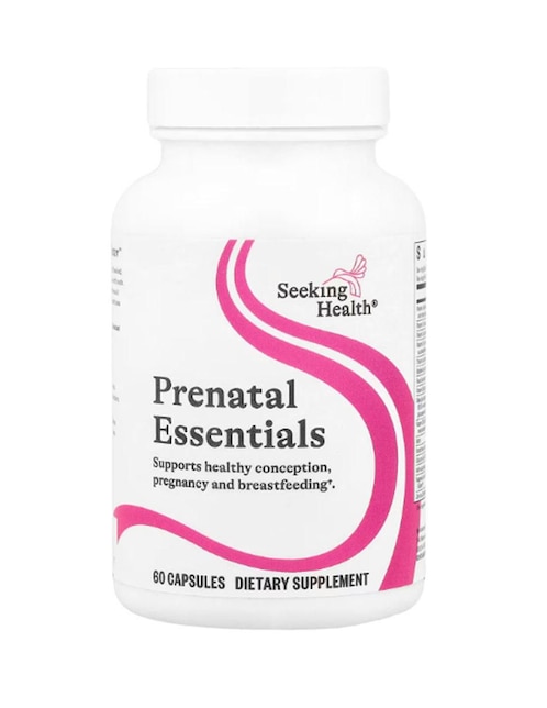 Esenciales prenatales Seeking Health con vitaminas y minerales de 60 cápsulas