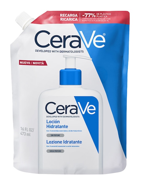 Refill de loción Cerave Moisturizing Cream + Lotion