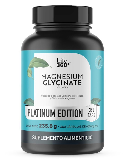 Magnesium Glycinate Platinum Life360+ con magnesio