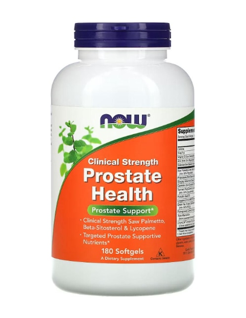 Salud prostática de eficacia clínica Now con multivitaminico de 180 cápsulas