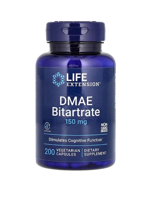 Bitartrato de DMAE Life Extension con vitaminas y minerales de 200 cápsulas